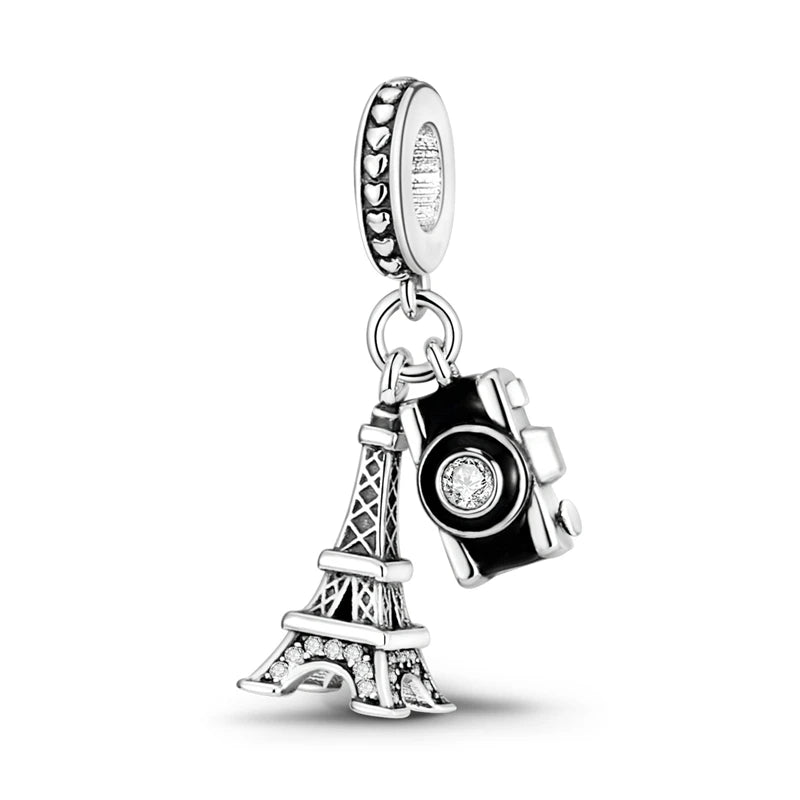 Sterling Silver Charm Bead Eiffel