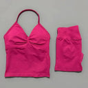 Women Seamless Yoga Set With Tummy Control Shorts