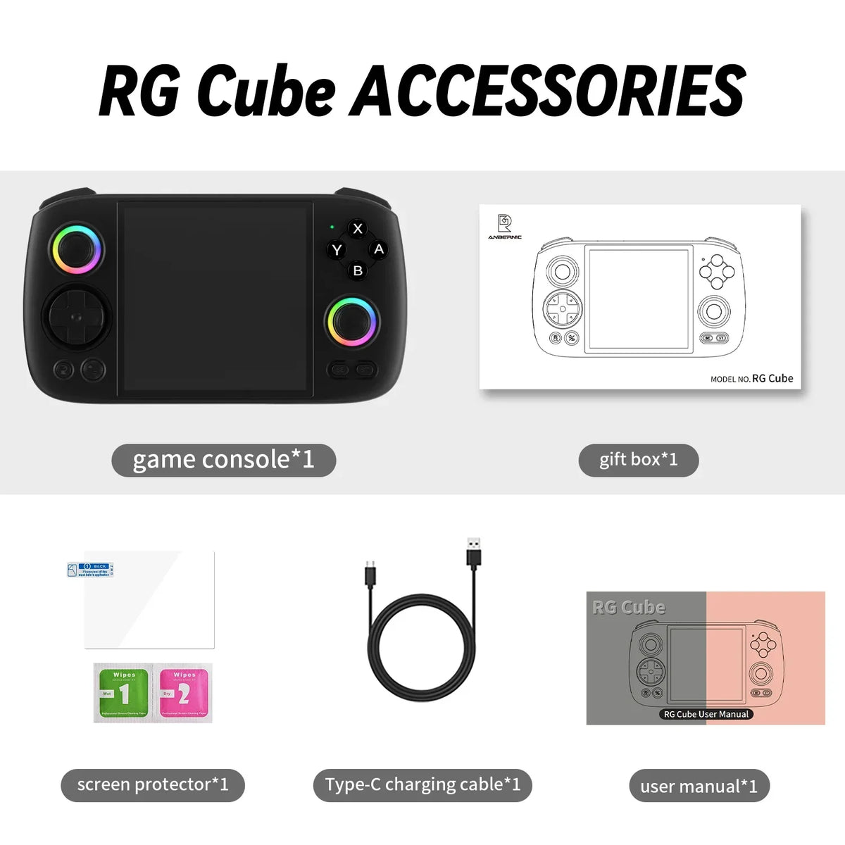 Anbernic RG Cube Handheld Game Console '' IPS Touch Screen — product view 9