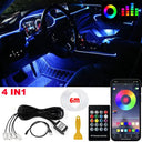 LED Car Ambient Lights Bluetooth RGB