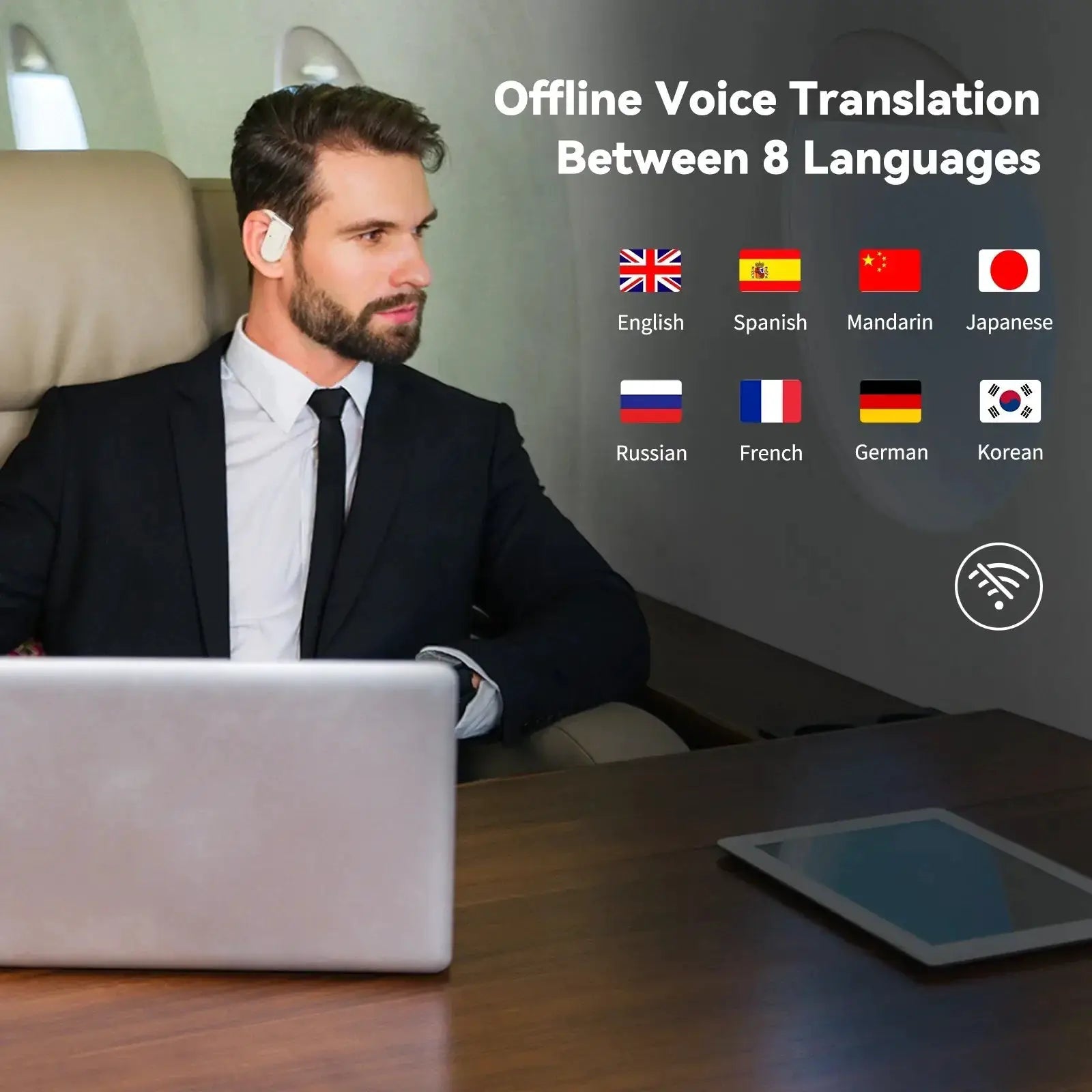Wooask M9 Translator Earbuds Two Way Real Time Translation