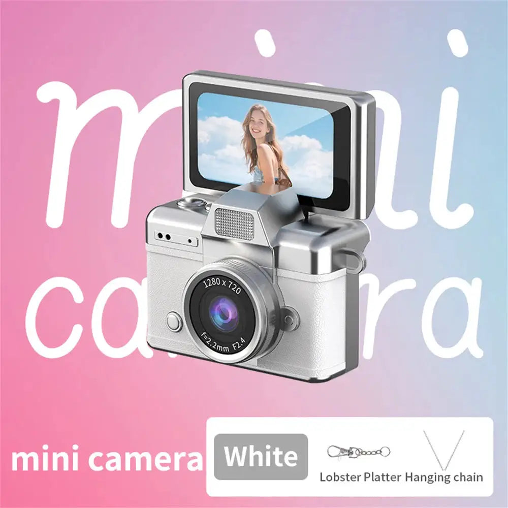 1080P Thumb Mini Camera Keychain Digital Camera Retro Camera HD Photo Travel Outdoor With Screen Support Memory Card for Kids