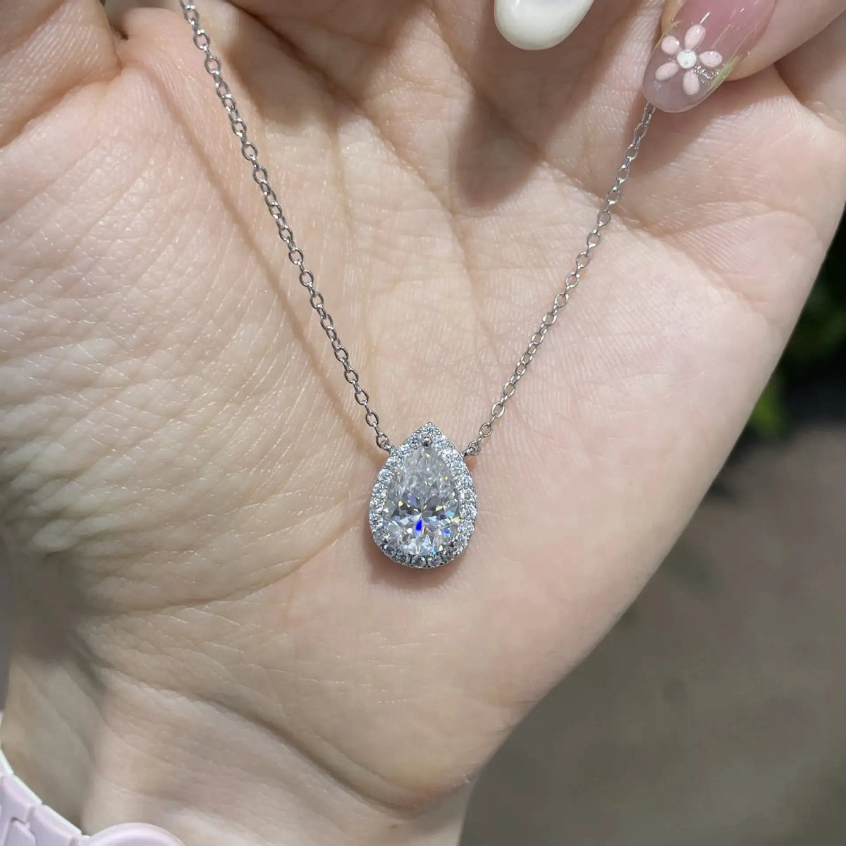 Sterling Silver Moissanite Pendant — product image 5