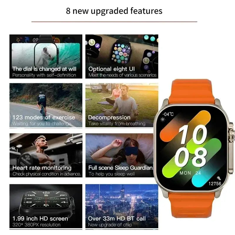 Laxasfit T900 Ultra Bluetooth Smartwatch Health Monitoring
