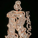 Custom R Letter Pendant Gold Plated