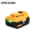 20V Lithium Ion Battery Pack 6000mAh for Power Tools