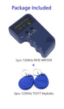 Repetitive Handheld 125KHz EM4100 RFID ID Card Copier Duplicator + 2pcs T5577 Tags