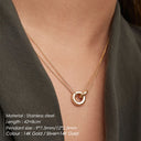 eManco 316L Stainless Steel Two-Color Pendant Necklaces