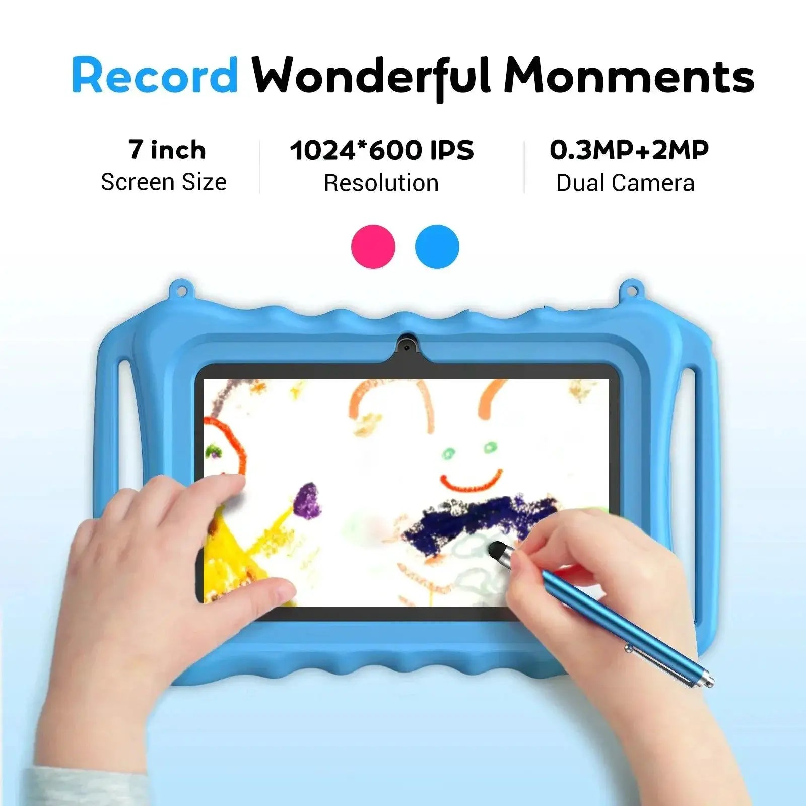 Xgody 7 Inch Kids Tablet With Educational Apps Bluetooth
