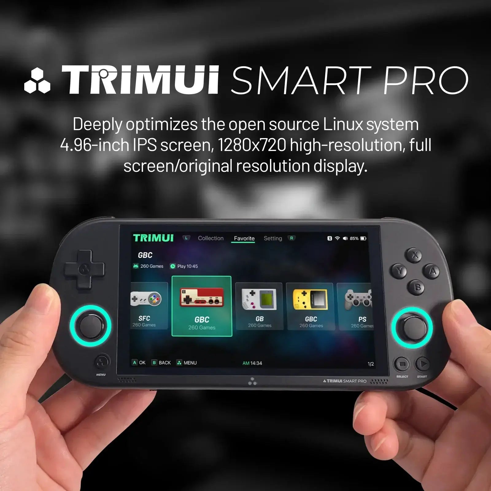 Trimui Smart Pro Handheld Game Console 4.96 IPS Screen