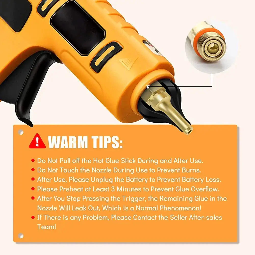 Cordless Electric Hot Glue Gun 100W Fast Heating Tool - OurLum.com
