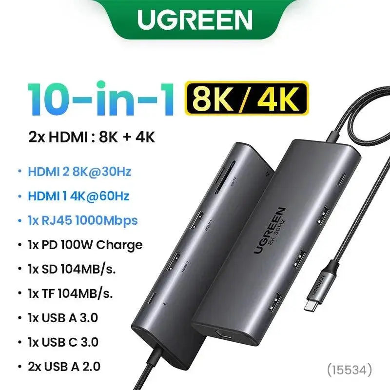 Versatile USB C Hub for MacBook HDMI — 10Gbps 7-in-1 4K30Hz