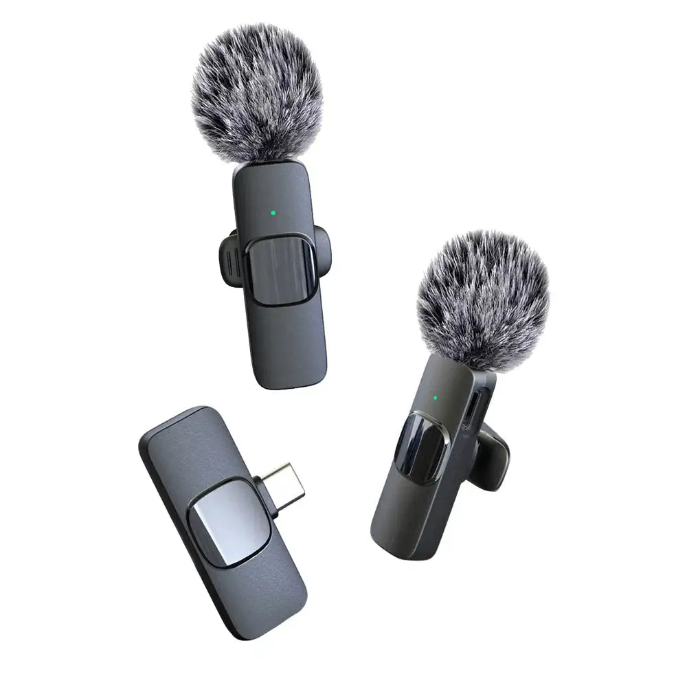 Professional Wireless Lavalier Microphone for Type-C Phones Computers Universal for Vlog Short Video Interviews Conferences