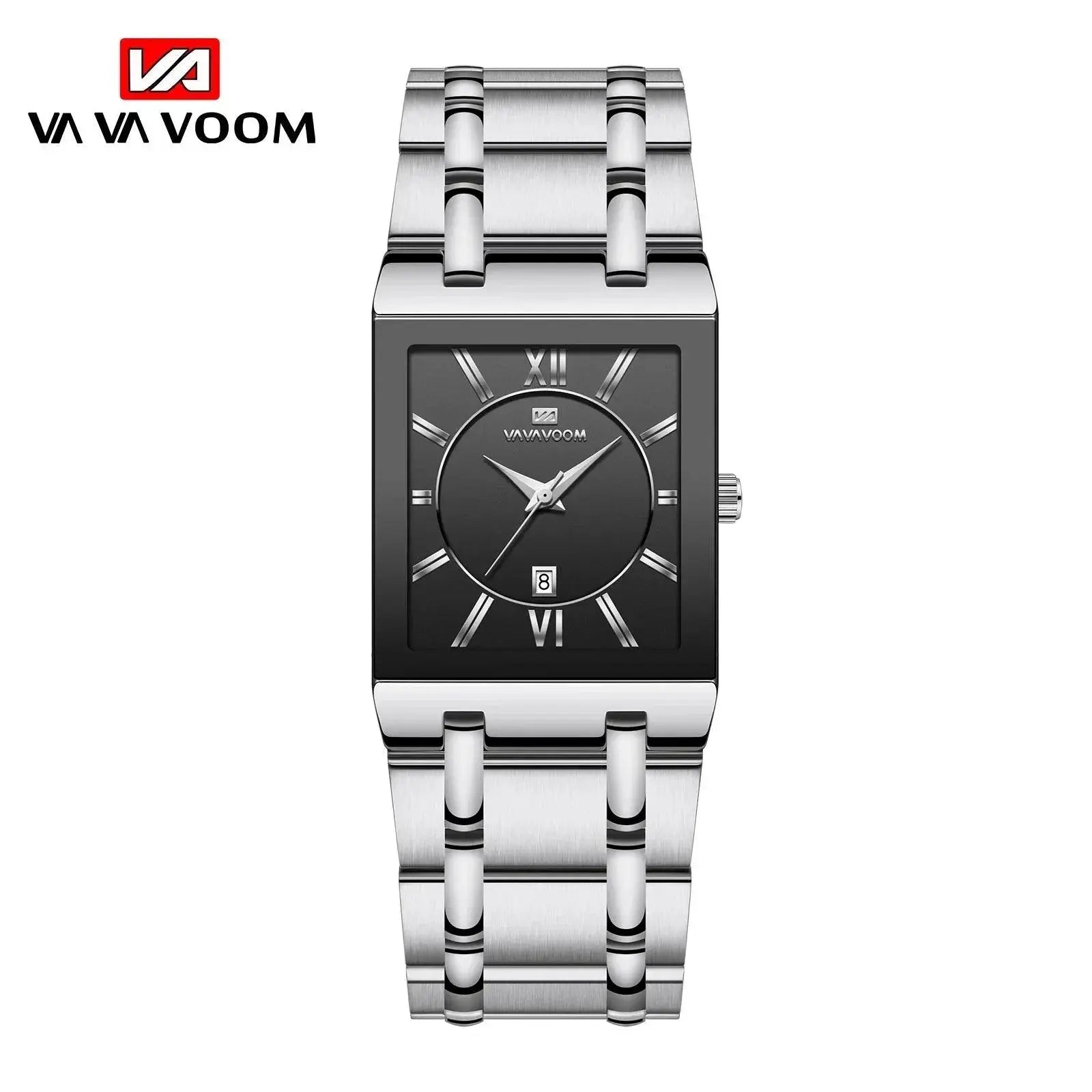 Luxury Black Gold Mens Business Watch Sleek Timepiece
