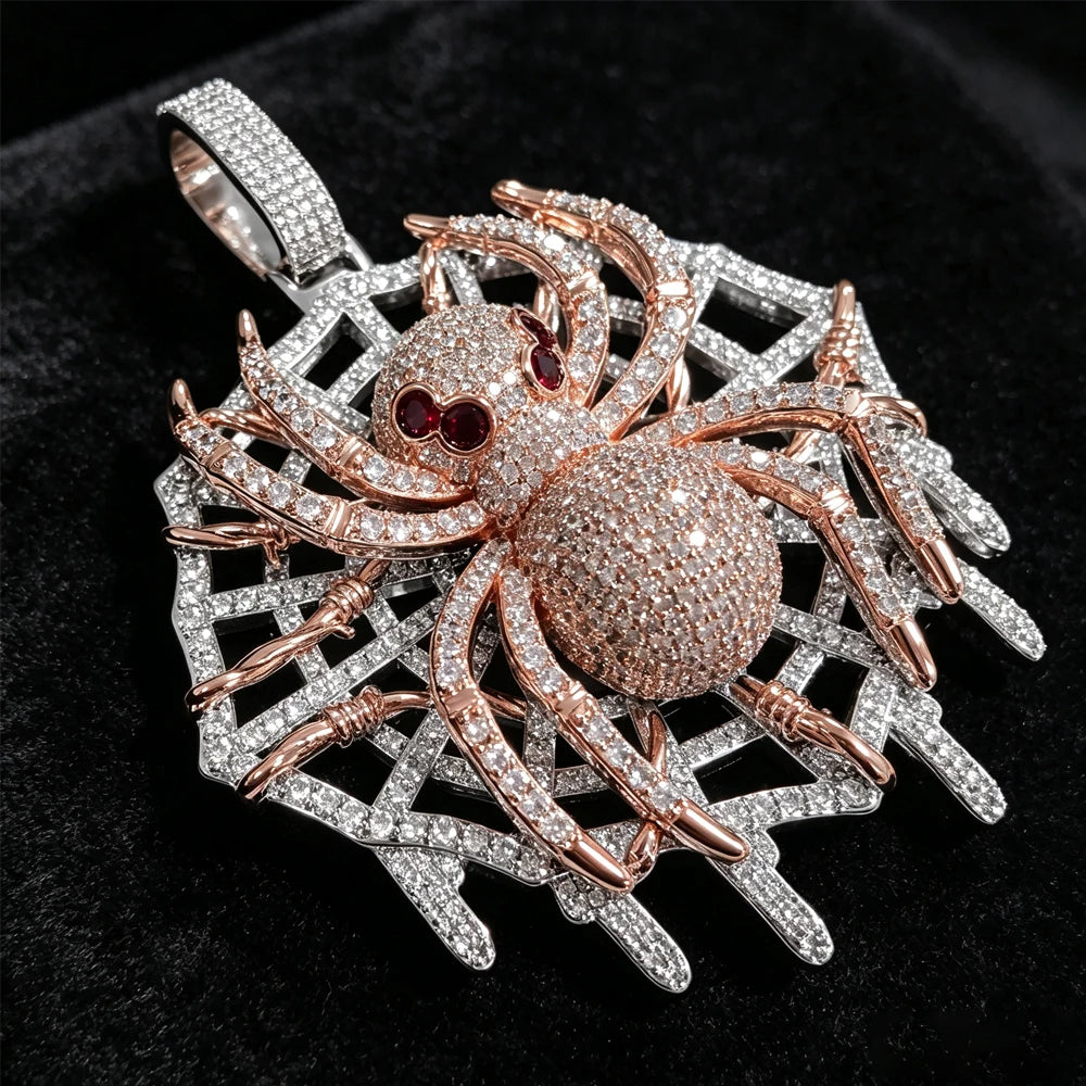 Iced Spider Web Pendant Hip