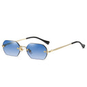 Unisex Rimless Rectangle Sunglasses with UV400 Protection