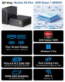 GMKtec K8 Plus Mini PC AMD R7-8845HS NUCBOX Window 11 Pro AMD Radeon™ 780M Oculink*1（PCIE GEN4*4)） DDR5 5600MHz