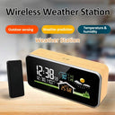 Wireless Weather Station - Wooden Alarm Clock