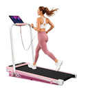 Pink Walking Pad 10 Incline Handle 3HP Quiet Treadmill Under Desk