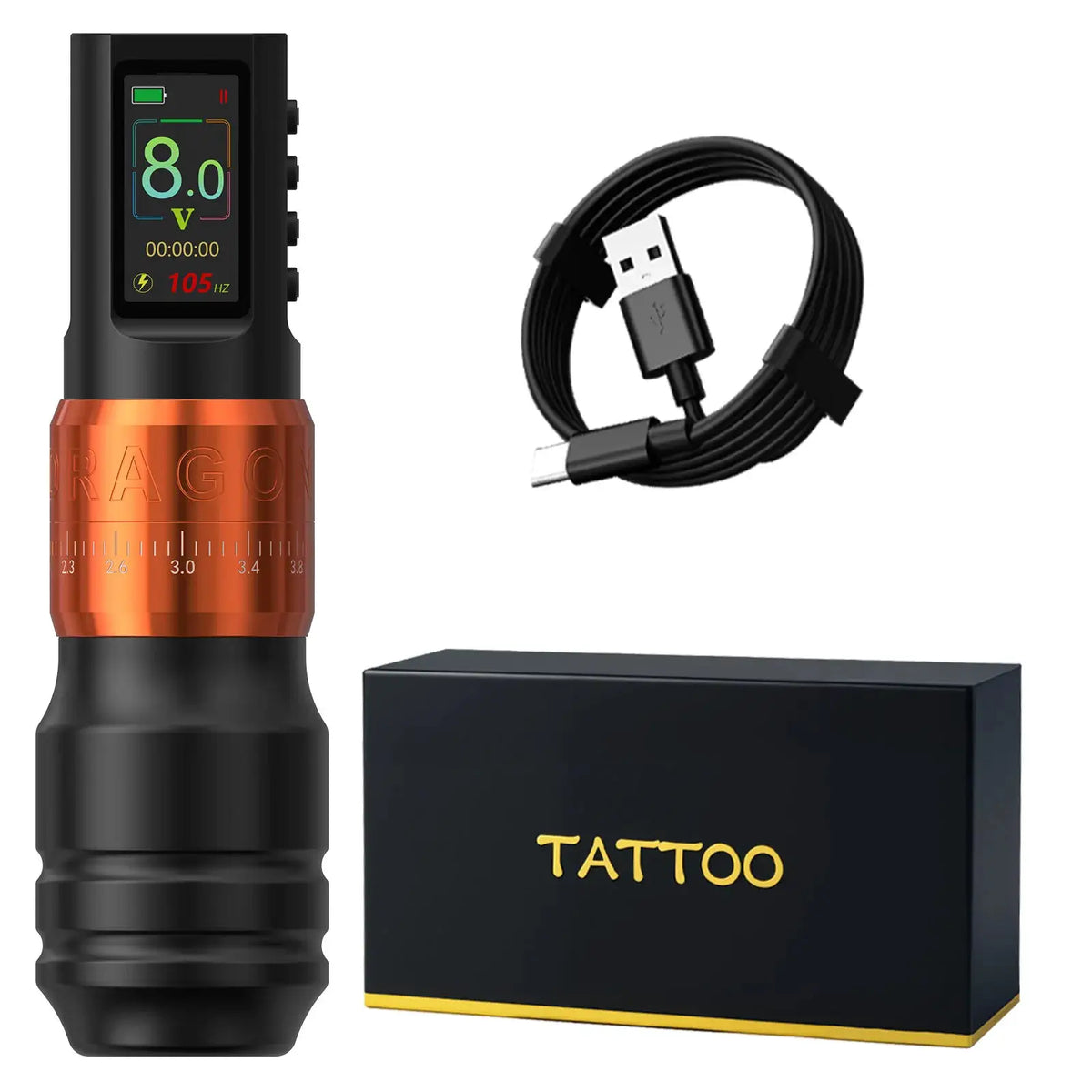 XNET ZP Rotary Tattoo Machine Wireless Tattoo Pen Adjustable Stroke 2.0-4.2mm Aluminum Body 1600mAh Battery For Tattoo Art