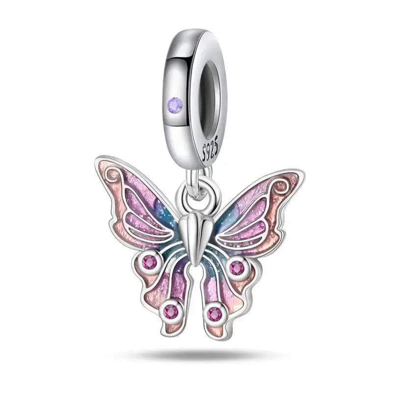 925 Silver Chameleon Glowworm Firefly Bead for Pandora