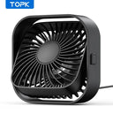 TOPK USB Portable Mini Fan 3 Speed 360°Rotatable Desk Fan