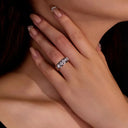 Starry Sky Moissanite Silver Ring