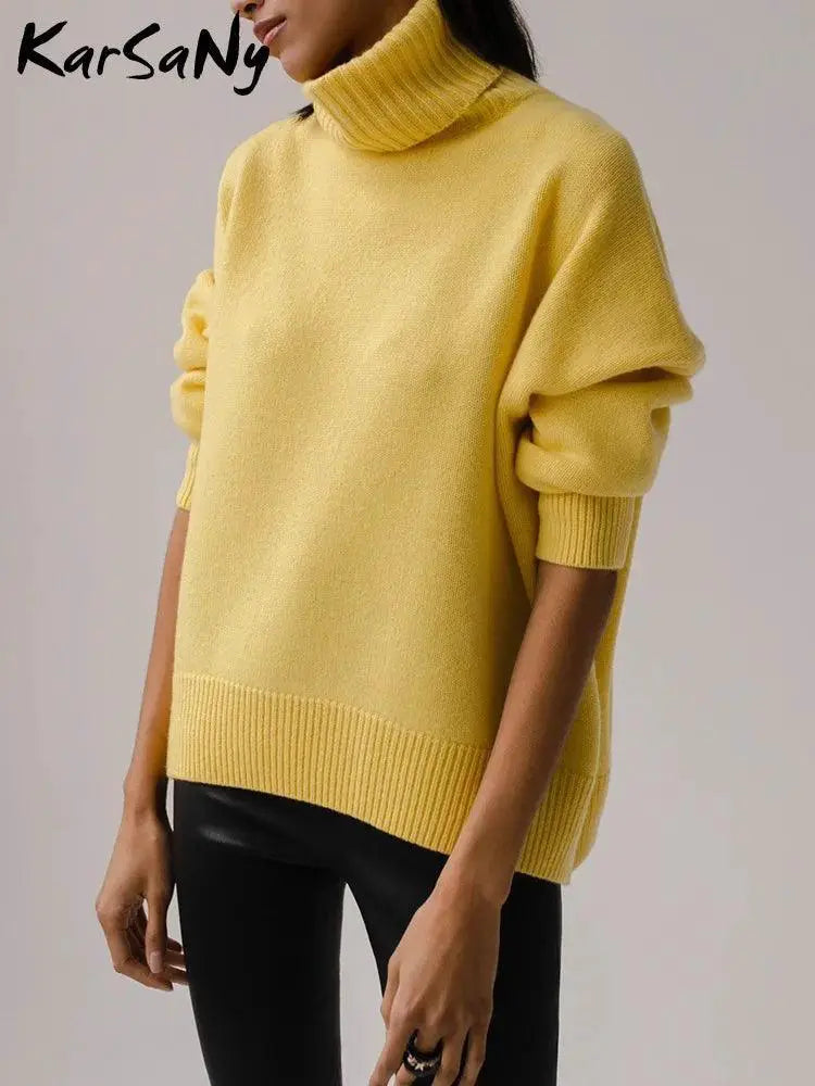 Chunky Knit Turtleneck Sweater Cozy Winter Essential Chic