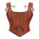 Vintage Gothic Lace-Up Corset Tank Top for Women