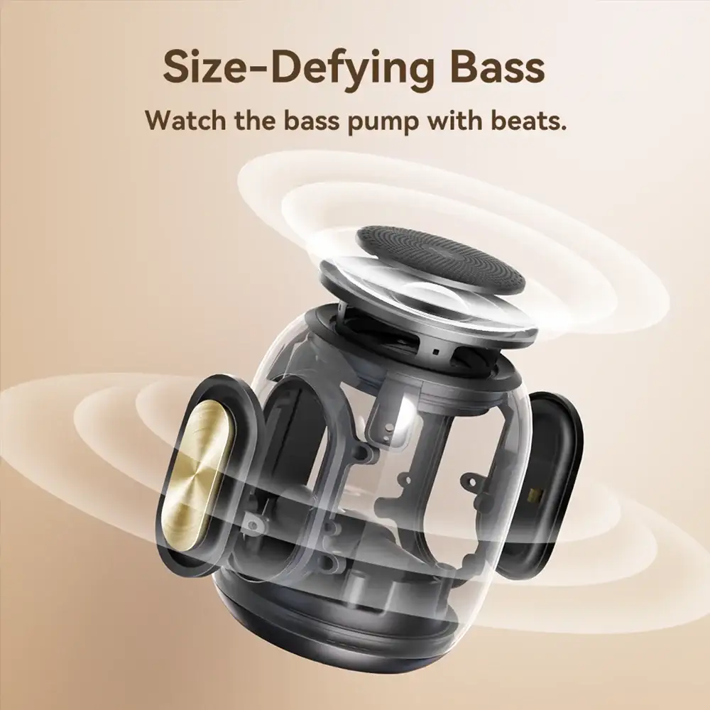 Tronsmart T8 Mini Speaker Bluetooth Speaker with 360 Degree Audio, 20H Playtime,IPX7 Waterproof, APP Control for Camping, Hiking