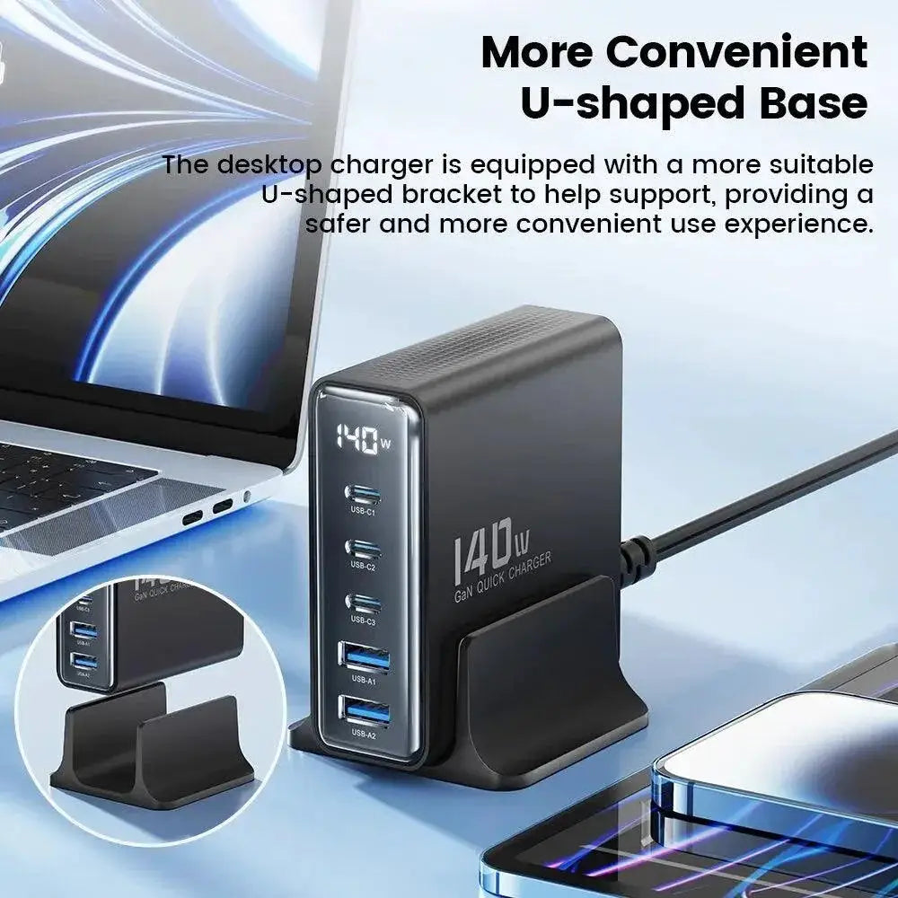 Toocki 140W GaN Fast Charging USB C Desktop Charger
