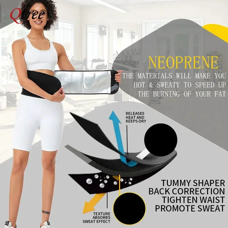 Women's Sauna Waist Trainer Belt For Slimming Workout