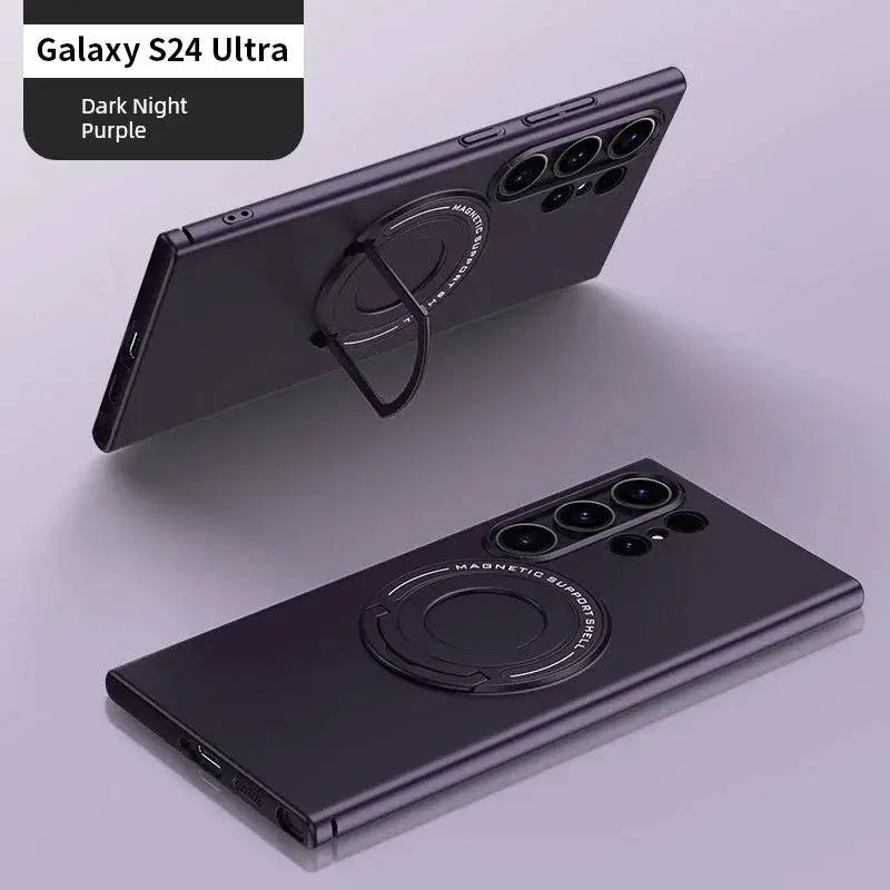 Foldable Ring Magnetic Suction Case For Samsung S24 Ultra