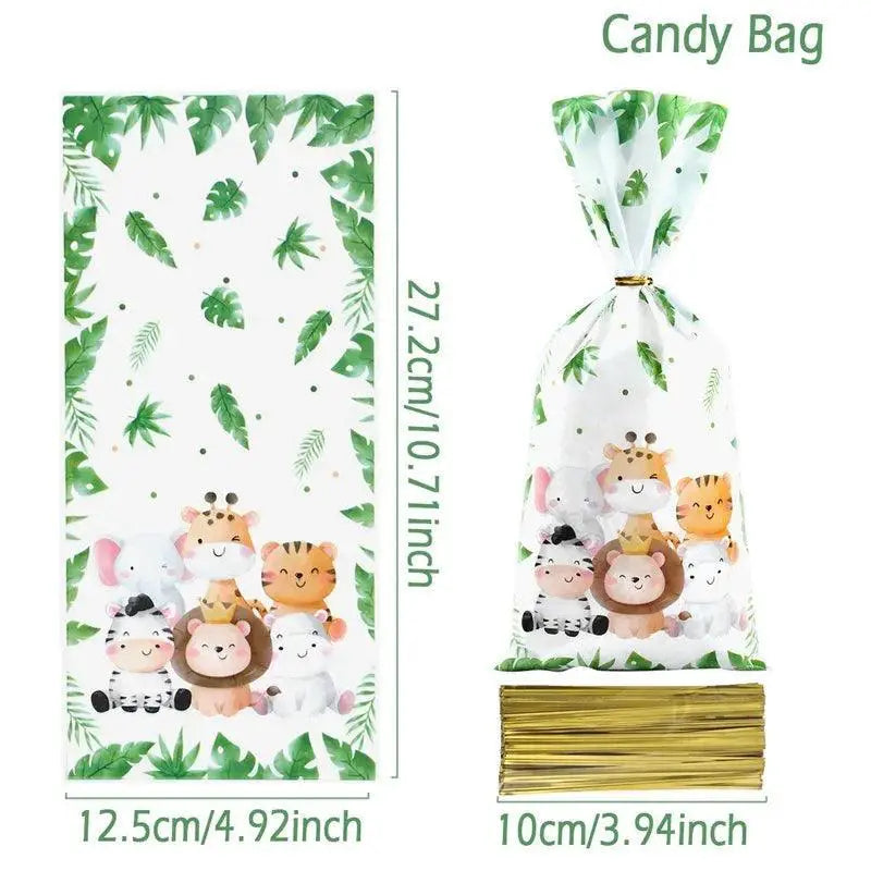 Wild Jungle Animals Candy and Gift Bags for Kids Parties