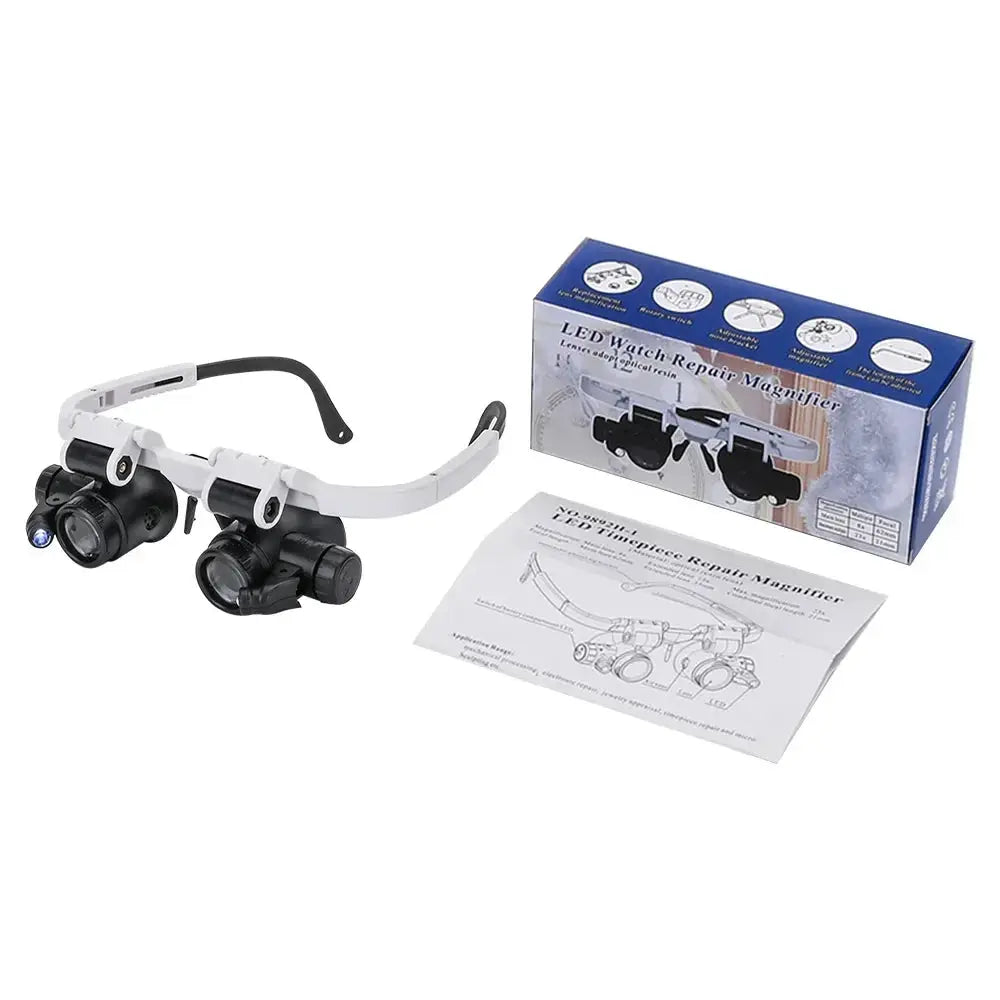 Head Mounted Microscope Jeweler Magnifier 8x 15x 23x