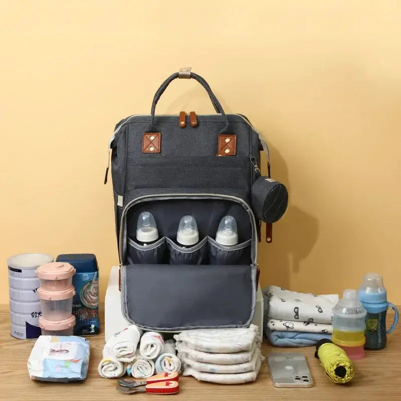 USB Mummy Bag Diaper Bag Backpack Waterproof Large Capacity