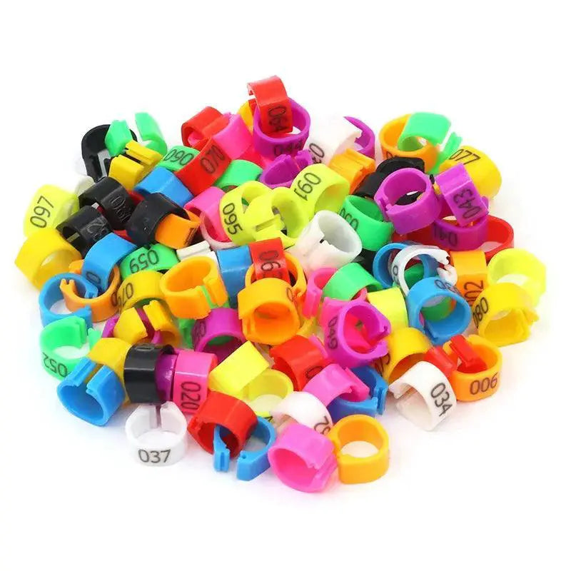 Birds Feet Ring Plastic Clip Rings Avian Comfort 100pcs