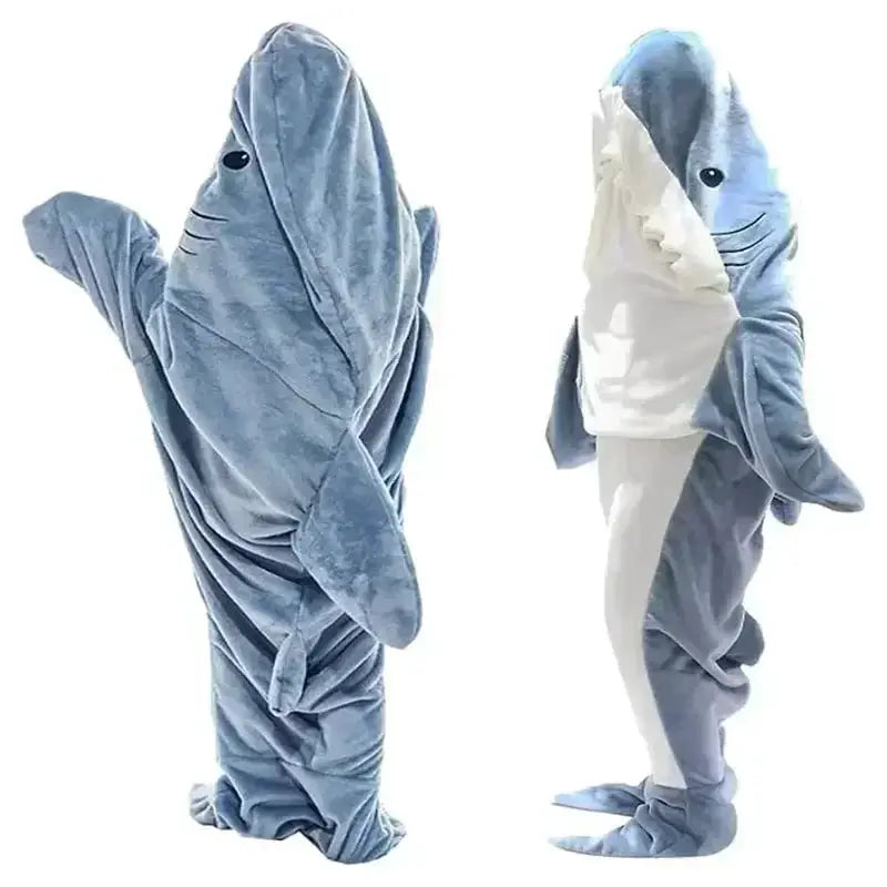 Cartoon Shark Blanket Hoodie Kigurumi Women Cozy Playsuit