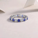 S925 Silver Blue Star Moissanite Ring