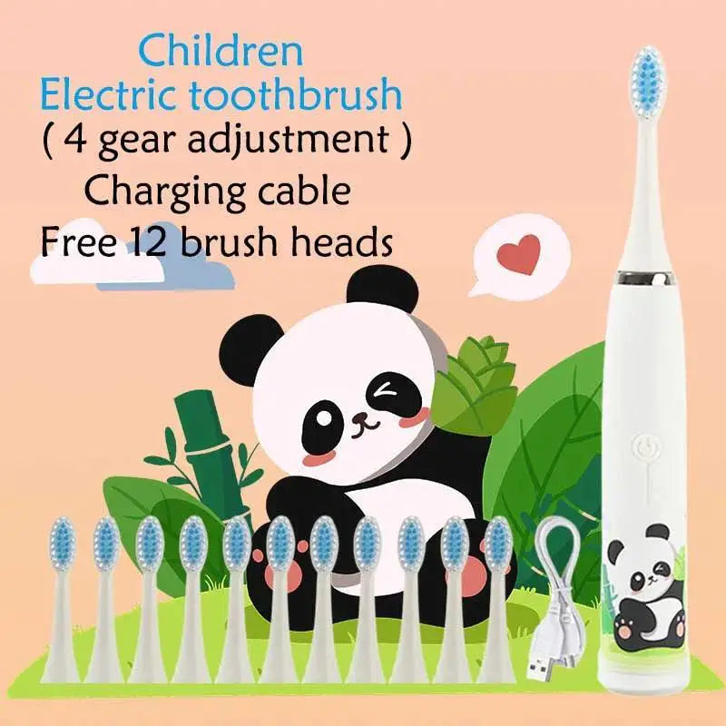 Colorful Cartoon Sonic Kids Electric Toothbrush Waterproof