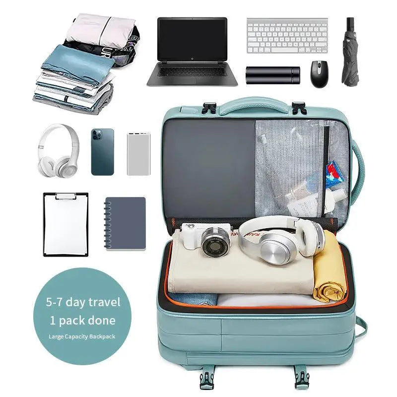 Versatile 39L Waterproof Travel Backpack With USB Charging