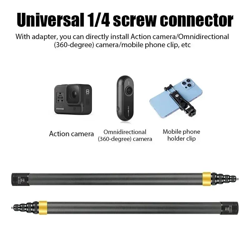 Carbon Fiber Invisible Selfie Stick 300cm Insta360 X3 GO3