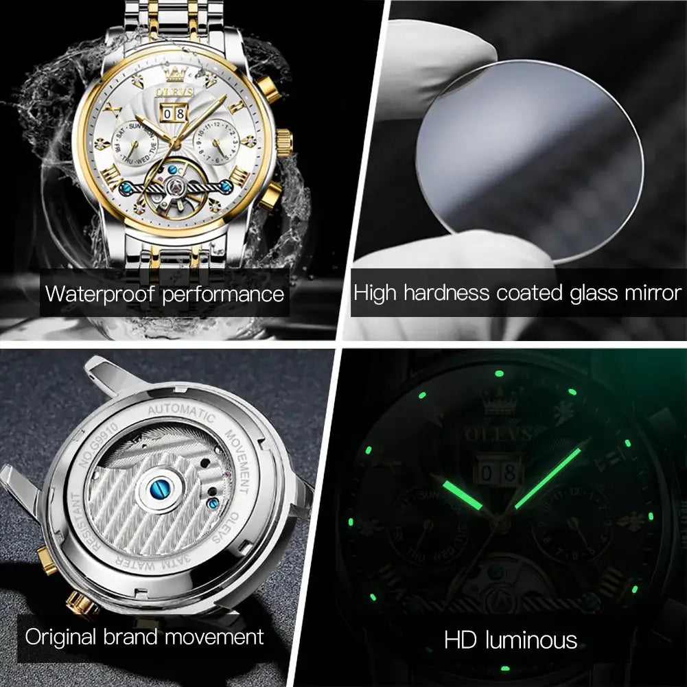 Olevs Men Tourbillon Mechanical Watch — product image 7