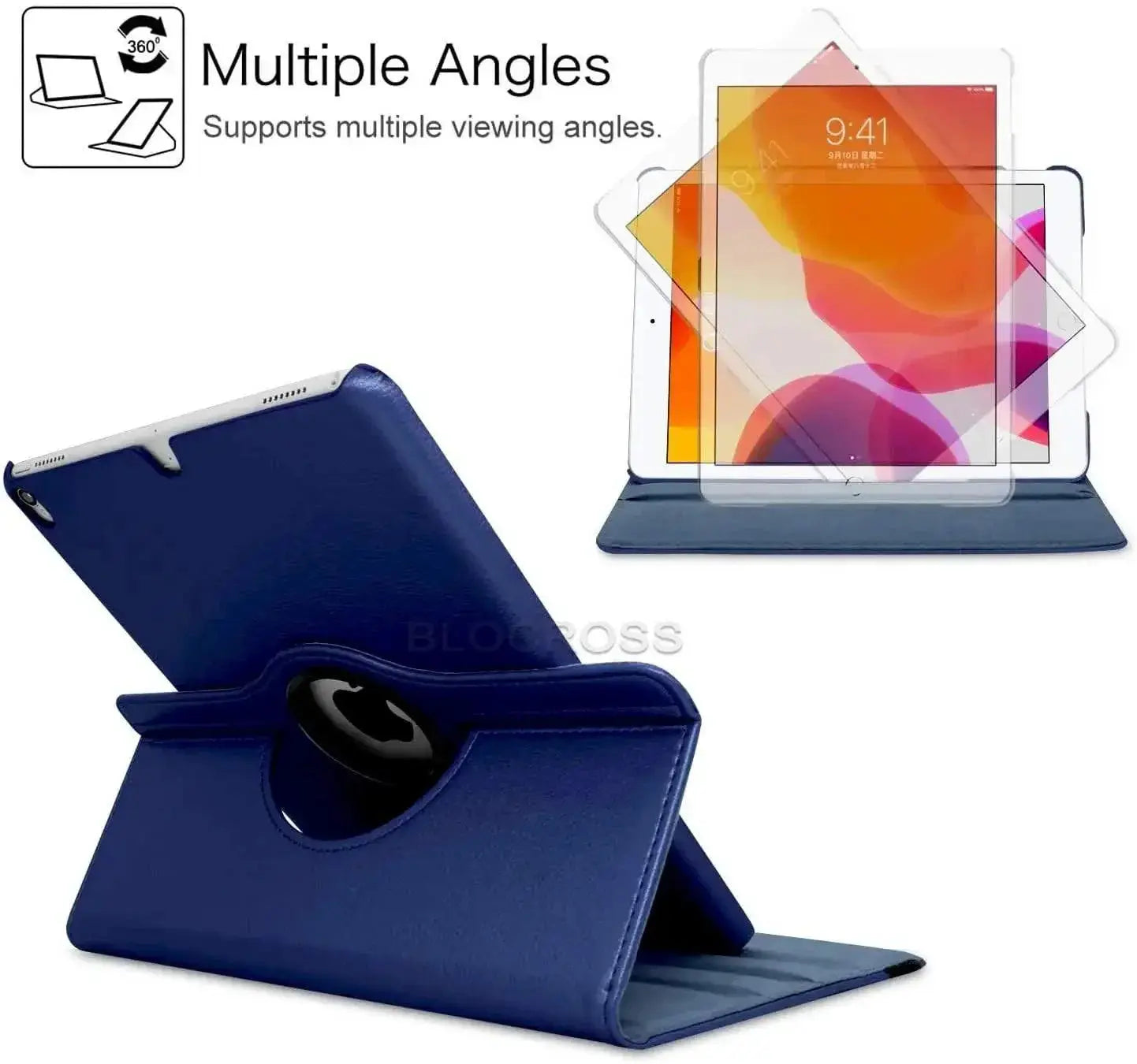 Rotating Stand iPad Case PU Leather Cover for Air 55