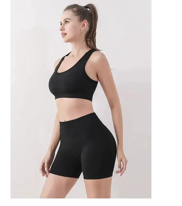 Elevate Your Workout Women's High Waist Tank Shorts Set