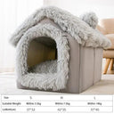 Foldable Winter Warm Cat Bed for Small Medium Pets Cozy Nest