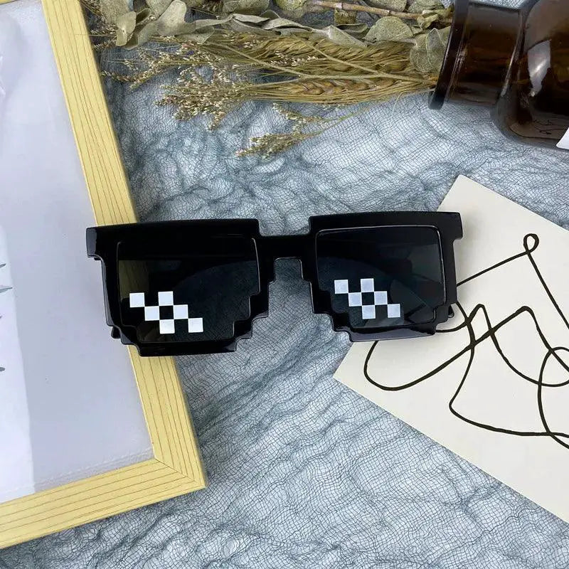 Pixel Mosaic Kids Sunglasses for Cosplay and Fun Adventures