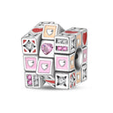 Charm Beads Sterling Silver Pink