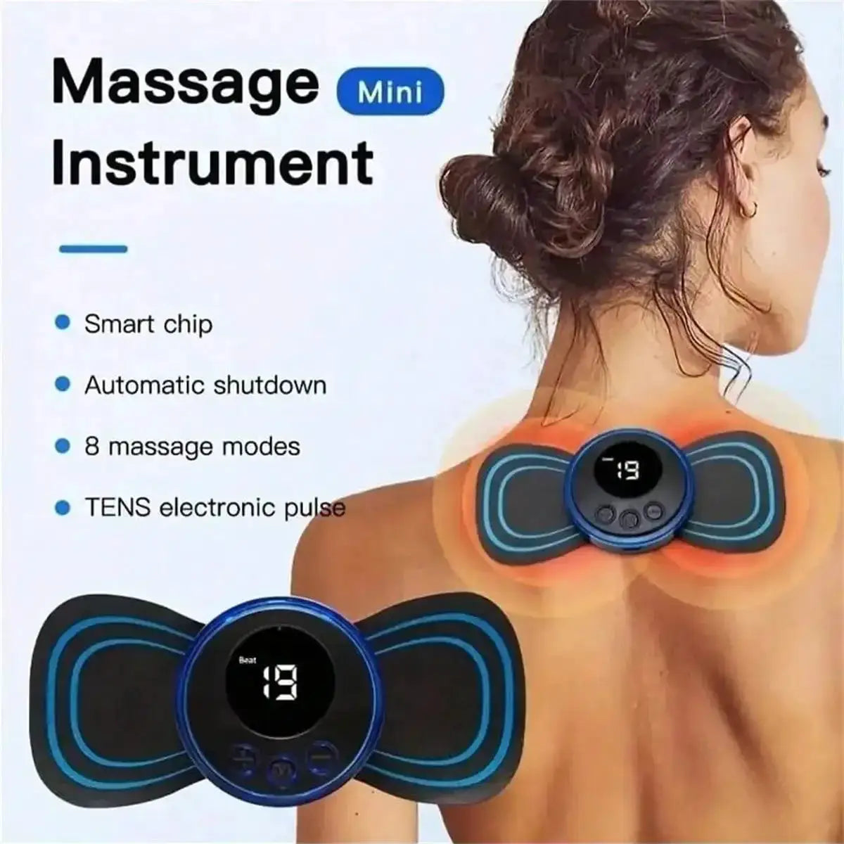 Neck Massager With LCD Display EMS Electric Cervical Patch