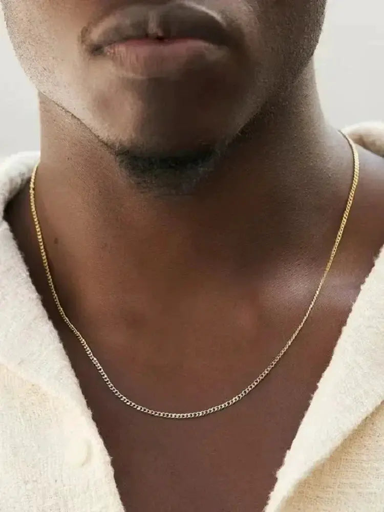Men Stainless Steel Chain Necklace Titanium Jewelry
